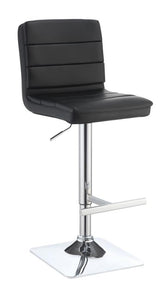 Coaster Bianca Upholstered Adjustable Bar Stools Black and Chrome (Set of 2) Model 120695